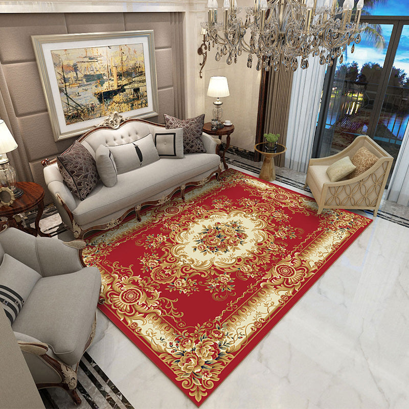 Multicolored Novelty Rug Cotton Blend Plaid Patterned Area Carpet Non-Slip Pet Friendly Indoor Rug for Living Room