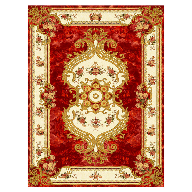 Multicolored Novelty Rug Cotton Blend Plaid Patterned Area Carpet Non-Slip Pet Friendly Indoor Rug for Living Room