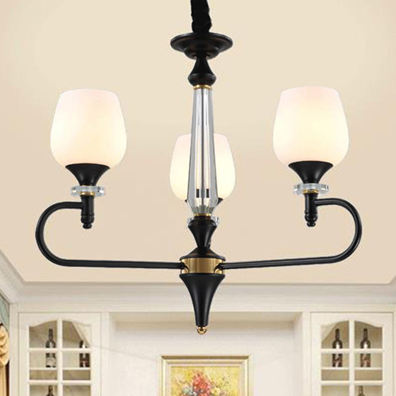 3/6 LUMILES VERRE OPAL PROSITION CHANDELIER TRADITIONNEL