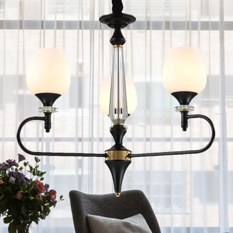3/6 LUMILES VERRE OPAL PROSITION CHANDELIER TRADITIONNEL