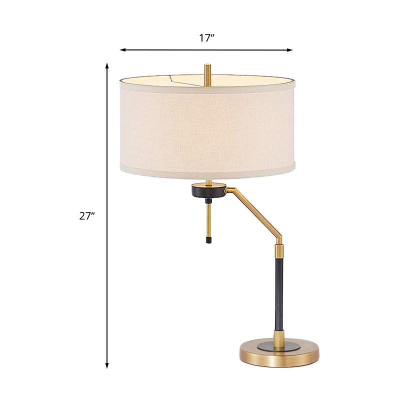 1 Light Light Light Traditional Drum Fabric LEAT LECTER EN BRASS POUR CHAMBRE AVEC BASE