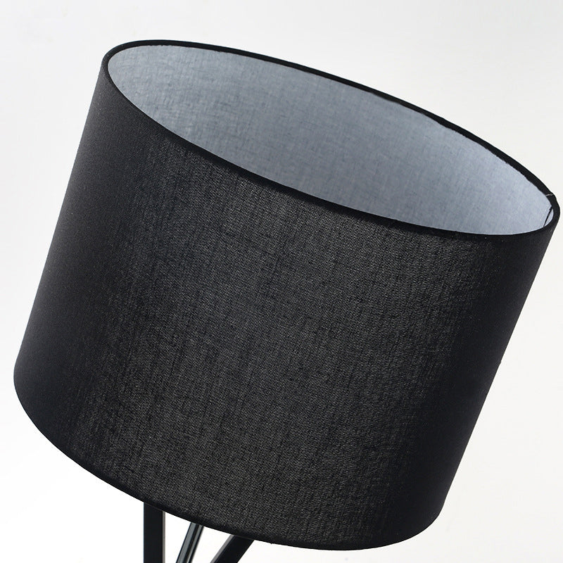 Lampada da scrivania del tamburo nero/nero Tessuto tradizionale 1 camera da letto leggera LEGGIO LEGGI