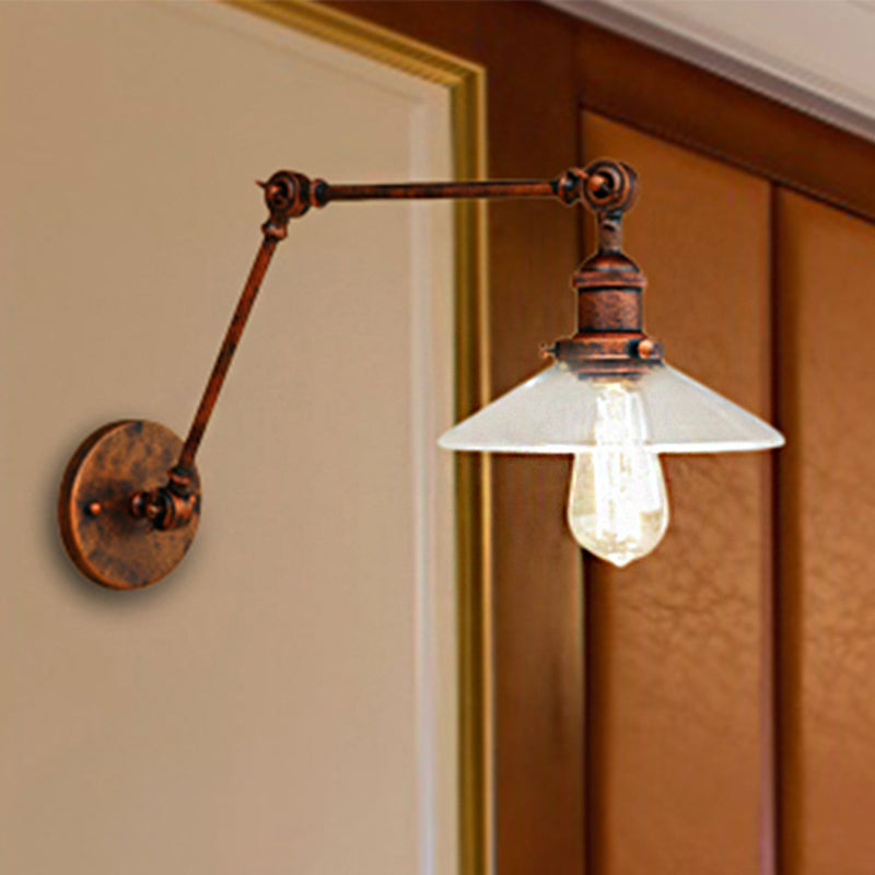 Rost Ein leichter Leuchter leichter Vintage klares Glas verjüngter Beleuchtung für Schlafzimmer