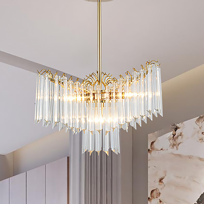 Blumenkristall Kronleuchter Lampe moderne 3 Köpfe Gold Suspension Licht für Esszimmer