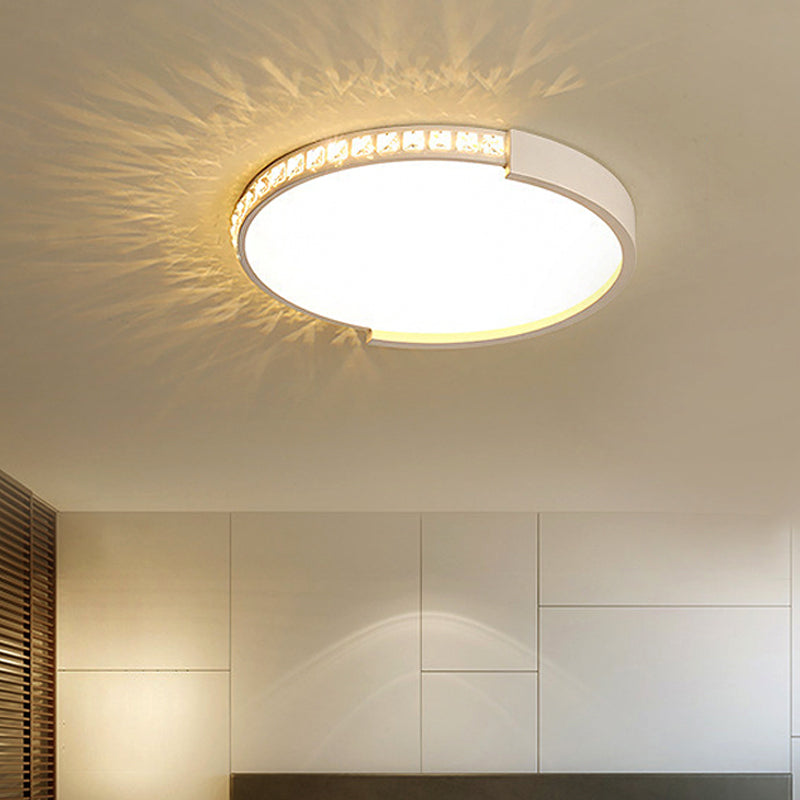 Modern Circle Flush monte Soffitto Light Acrilico Soffitto Light Fixture in White for Kitchen