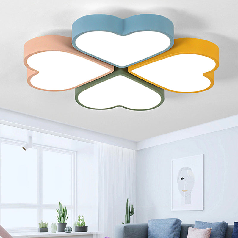 Designer hart spoel plafond verlichtingsarmatuur acryl spoeling montage plafondlicht voor kinderslaapkamer