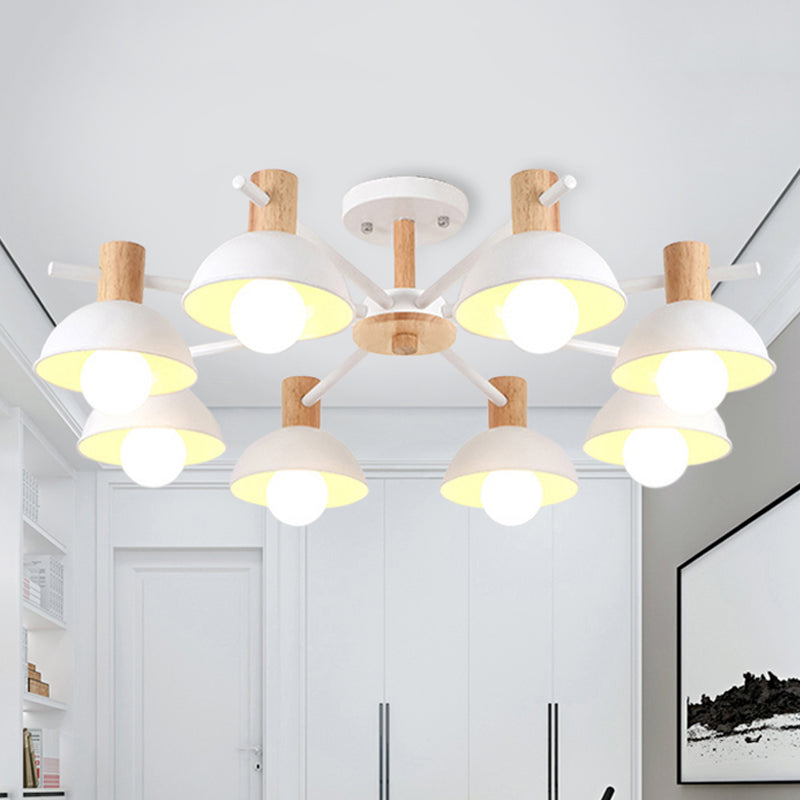 Macaroon Dome suspendu Pendant Fer 8 lumières suspendues lustre pour le salon