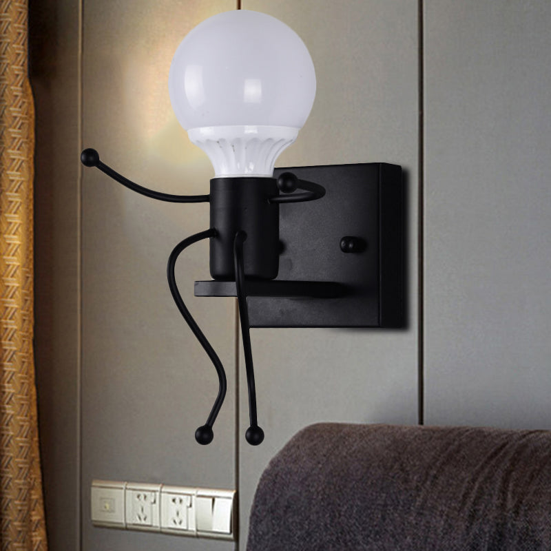 Metalen kleine robotwandlicht kale lamp één licht moderne stijl muur sconce voor gangbadkamer