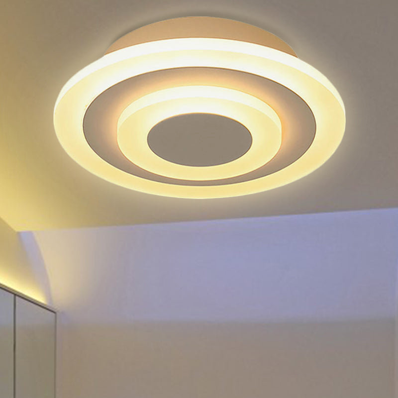 Modern Concentric Ceiling Lamp Acrylic Flush Ceiling Light for Living Room Hallway