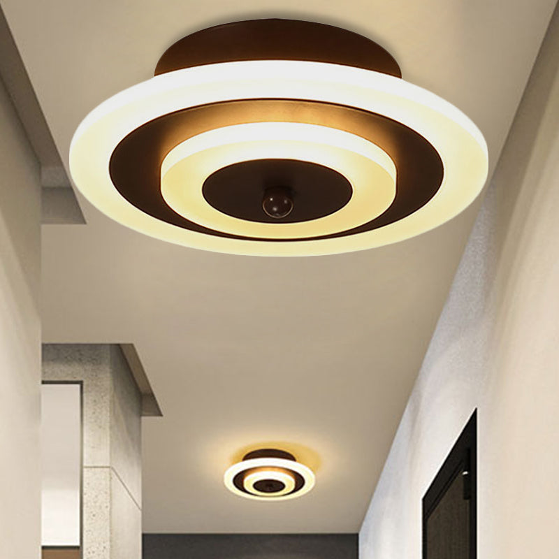Modern Concentric Ceiling Lamp Acrylic Flush Ceiling Light for Living Room Hallway