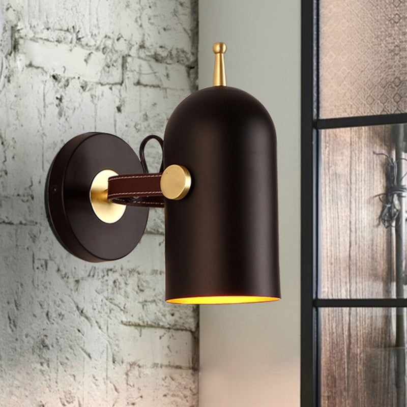 Roteerbare hedendaagse bekerschaduwmuurlicht een metaallamp met een kop metalen wandlamp in het zwart voor kantoorgang