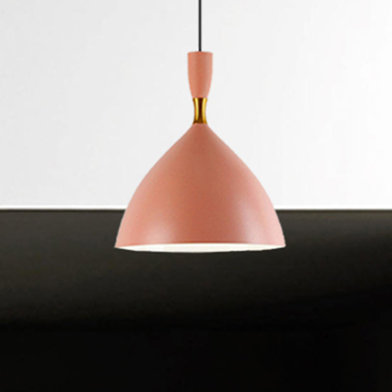 Tienda de tela de restaurantes Funro de embudo iluminación colgante de aluminio 1 cabezal Macaron loft Suspension Light