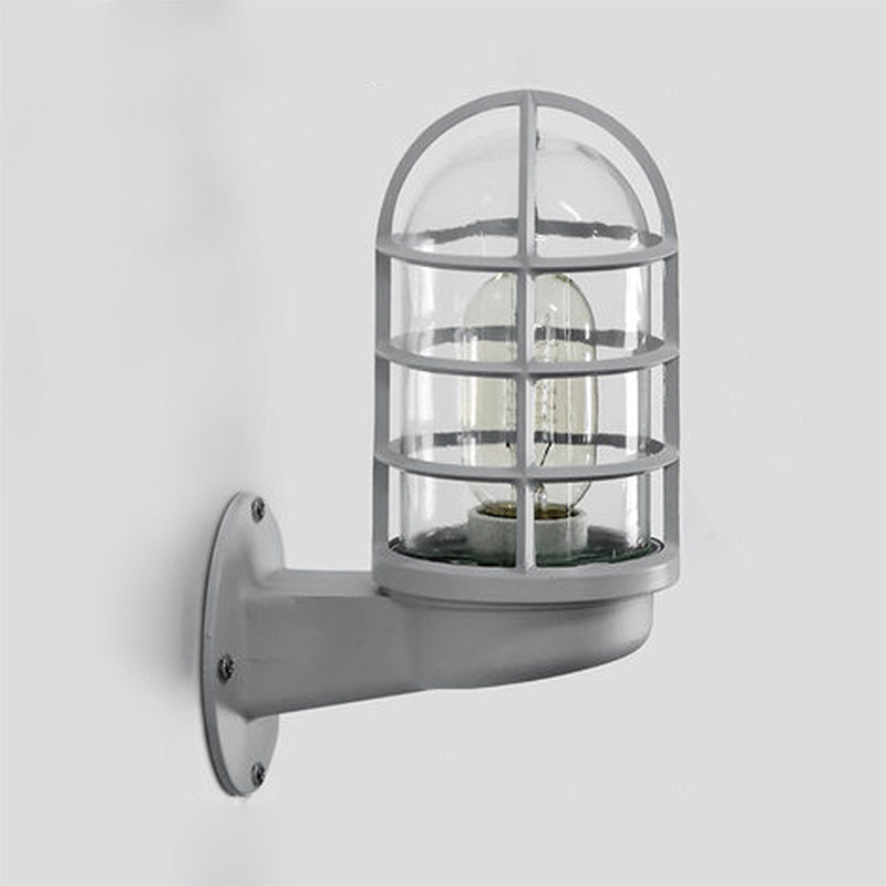 Cilinder heldere glazen wand gemonteerd lamp industriële eenmalige lamp woonkamer lampje in roze/blauw/groen met kooi