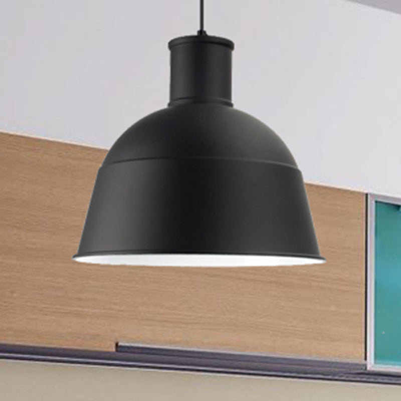 Aluminum Bowl Shade Hanging Pendant Light Meeting Room 1 Bulb Contemporary Hanging Lamp