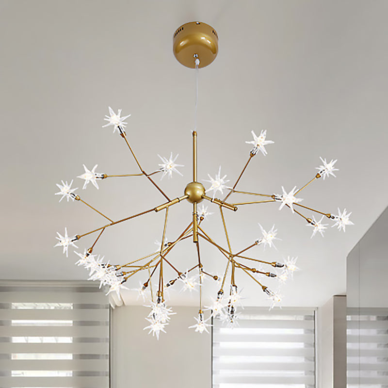 Luz de colgante estrellado moderno Iron 9/27/16 36 LIGHTA CANDELIER EN ORO
