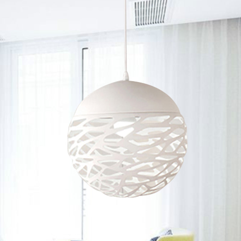 Luz de comedor de luz colgante de globo hueco metálico 1 Luz de colgante contemporáneo de luz