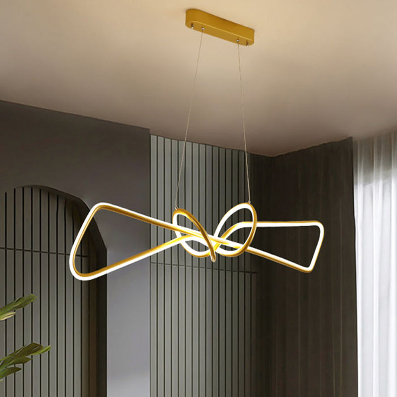 Idee per illuminazione dell'isola a LED Bowtie Kit di luce sospesa in metallo contemporaneo