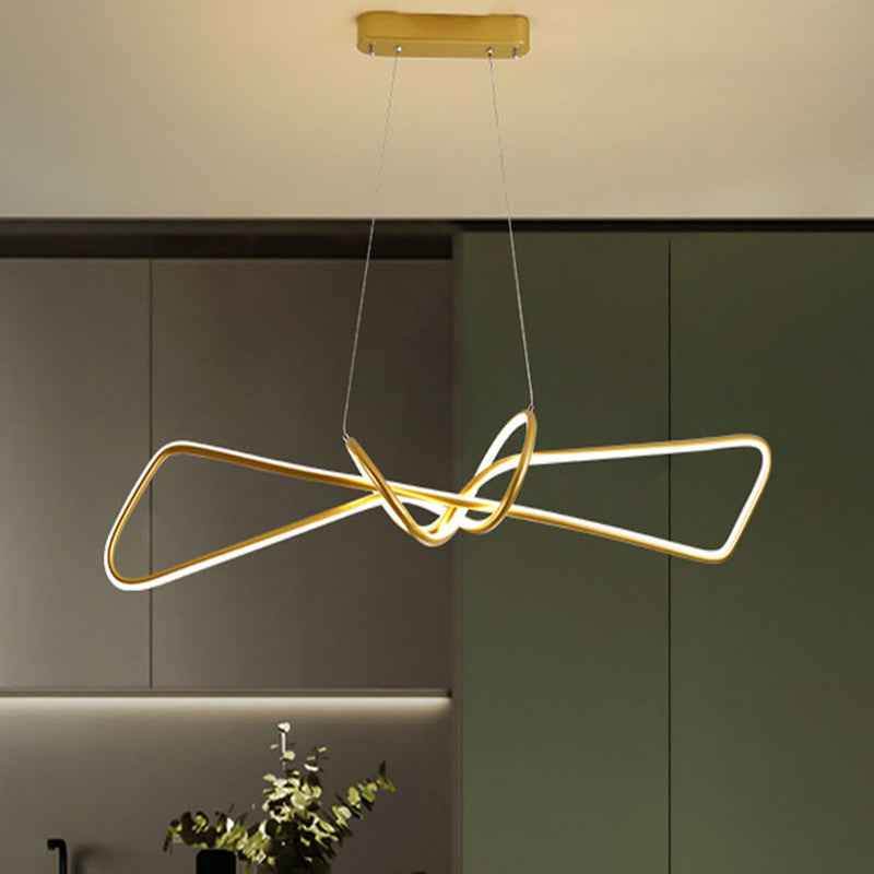 Idee per illuminazione dell'isola a LED Bowtie Kit di luce sospesa in metallo contemporaneo