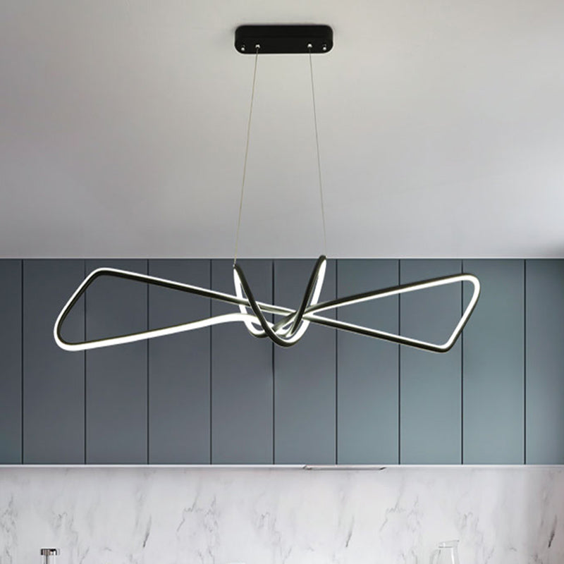 Idee per illuminazione dell'isola a LED Bowtie Kit di luce sospesa in metallo contemporaneo
