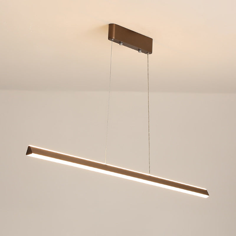 Triangular Prism Bar Pendant Lamp Simple Aluminum Dining Room LED Hanging Island Light