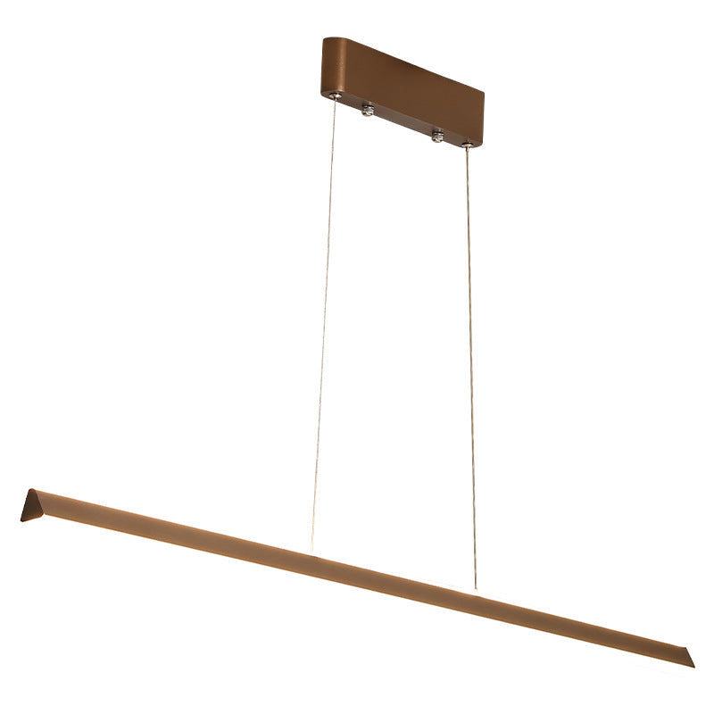 Triangular Prism Bar Pendant Lamp Simple Aluminum Dining Room LED Hanging Island Light