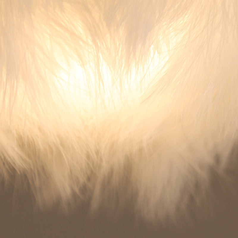 Fluffy sferico lampadario semplicità semplicità piuma sala da pranzo il soffitto in bianco
