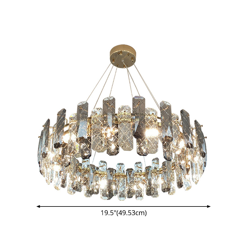 Lampone prismatico a pendente di cristallo a pendente Minimalista Finitura in ottone appesa Light