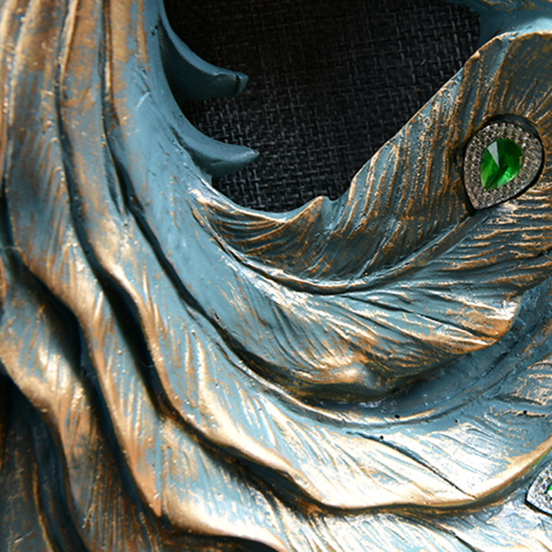 1 Light Living Room Wall Sconce Vintage Bronze Wall Lamp with Phenix Resin Design toward Right/Left