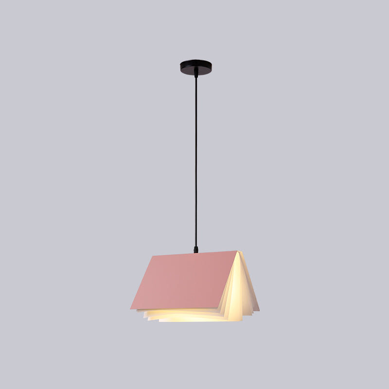 1 Light Creative Books Hanging Lamp Art Deco Metal Indoor Pendant Light