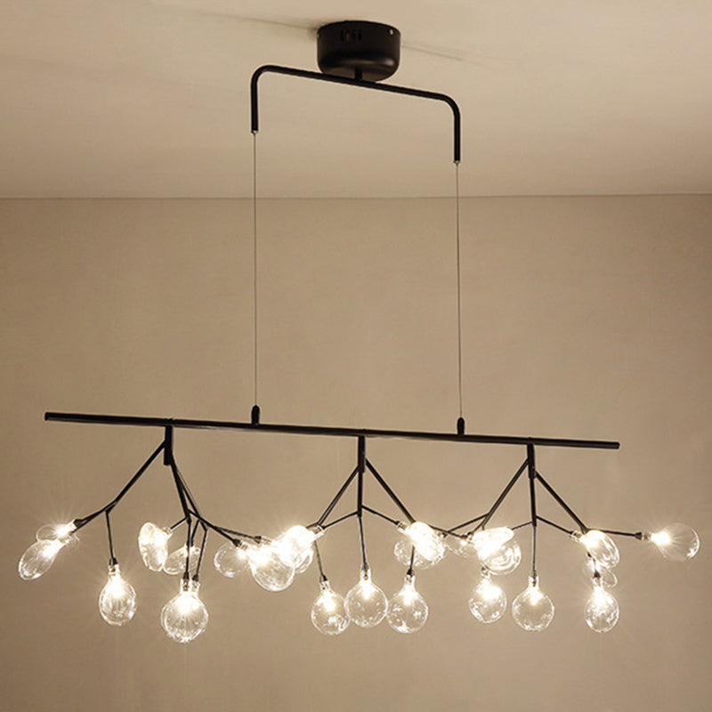 Adjustable Hanging Cord 27 Lights Island Lighting Modern Firefly Metal Pendant for Bedroom