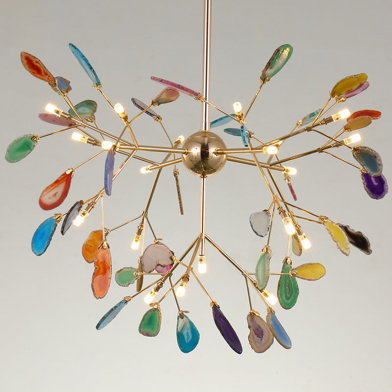 Island Lighting Contemporary Firefly Metal Pendant with Round Canopy for Living Room