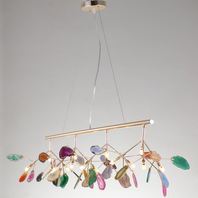 Island Lighting Contemporary Firefly Metal Pendant with Round Canopy for Living Room