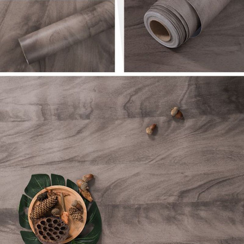 Self Sticking Repurposed Wood Wallpaper Roll Industrial Vinyl Wall Decor, 16.5' L x 23.5" W