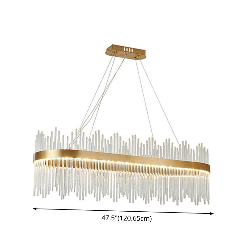 Modern Drum Chandelier Glass Crystal Pendant Ceiling Lights with Adjustable Hanging Cord for Living Room