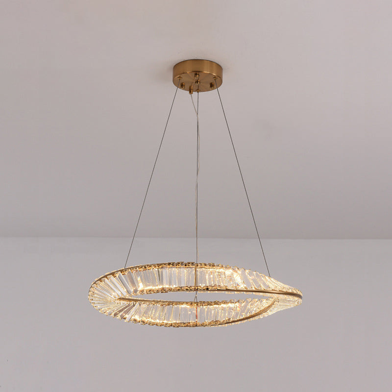 Fissaggi del lampadario ad onda contemporanea Fissature a sospensione Crystal a soffitto per soggiorno