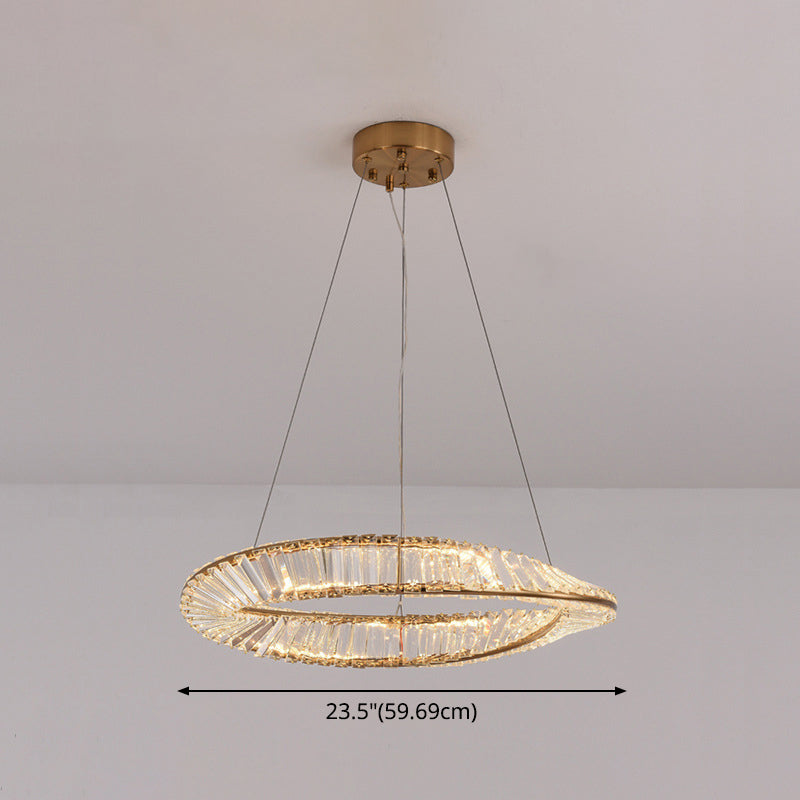 Fissaggi del lampadario ad onda contemporanea Fissature a sospensione Crystal a soffitto per soggiorno
