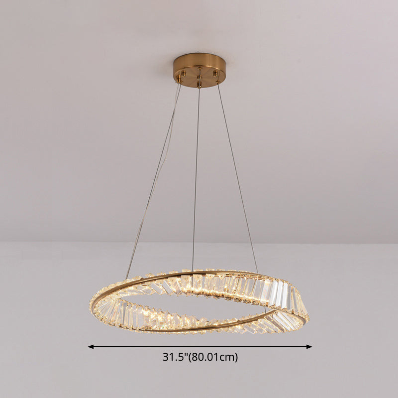Fissaggi del lampadario ad onda contemporanea Fissature a sospensione Crystal a soffitto per soggiorno