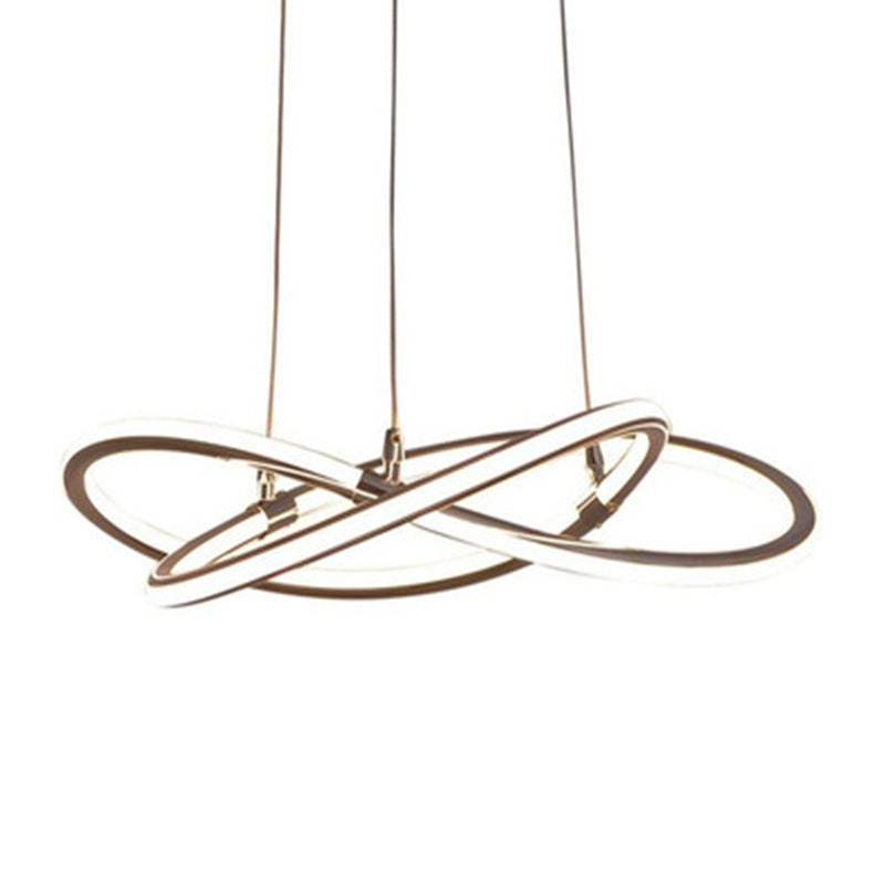Contemporary Strip Chandelier Lamp Metal Ceiling Pendant Light for Restaurant with Hanging Cord
