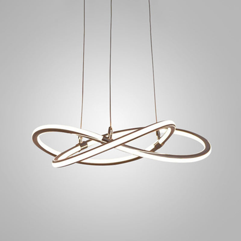 Contemporary Strip Chandelier Lamp Metal Ceiling Pendant Light for Restaurant with Hanging Cord