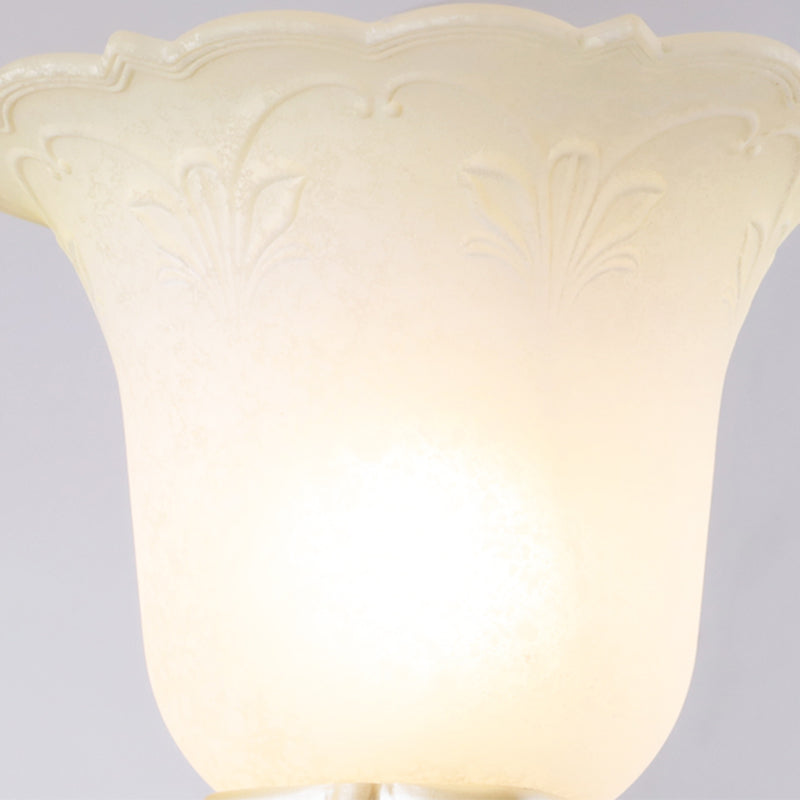 Salon Flower Salle Murce Light Verage Opale Verage Verre 1/2 LIGNES BEIGE MUR LEIL SYMPRESSION