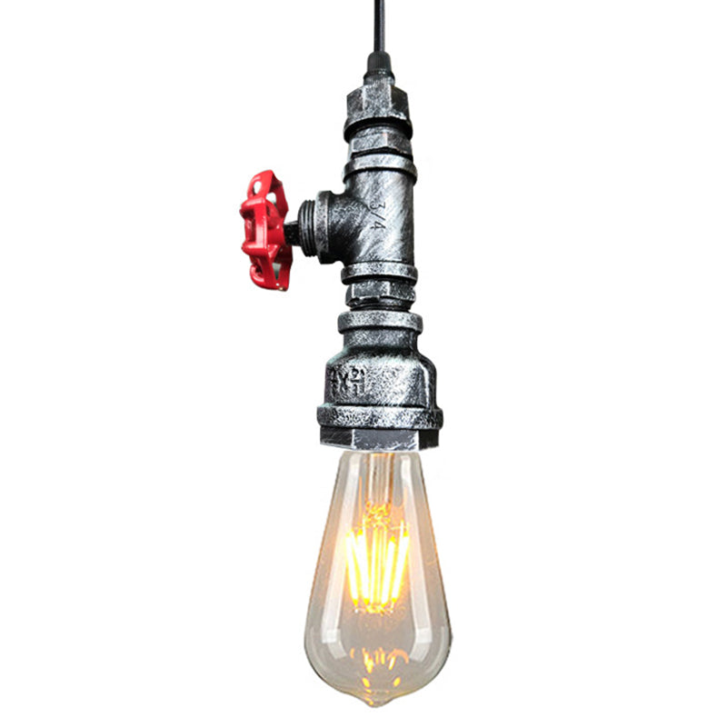 Metal Down Lighting Pendant Industrial-Style Exposed Bulb Warehouse Suspension Light