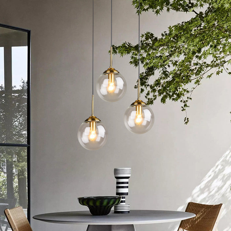 Sphere Pendant Lighting Fixture Modern Minimalist Glass Indoor Pendant Ceiling Lights