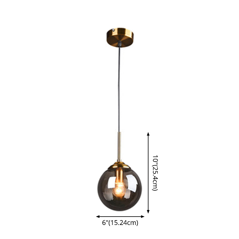 Sphere Pendant Lighting Fixture Modern Minimalist Glass Indoor Pendant Ceiling Lights