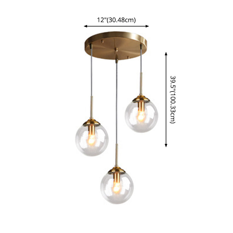 Sphere Pendant Lighting Fixture Modern Minimalist Glass Indoor Pendant Ceiling Lights