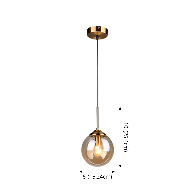 Sphere Pendant Lighting Fixture Modern Minimalist Glass Indoor Pendant Ceiling Lights
