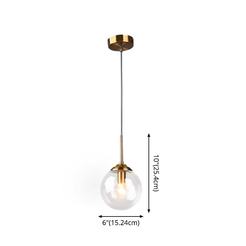 Sphere Pendant Lighting Fixture Modern Minimalist Glass Indoor Pendant Ceiling Lights
