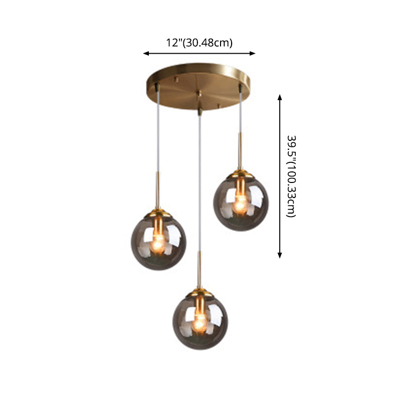 Sphere Pendant Lighting Fixture Modern Minimalist Glass Indoor Pendant Ceiling Lights