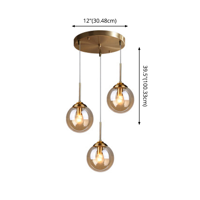 Sphere Pendant Lighting Fixture Modern Minimalist Glass Indoor Pendant Ceiling Lights