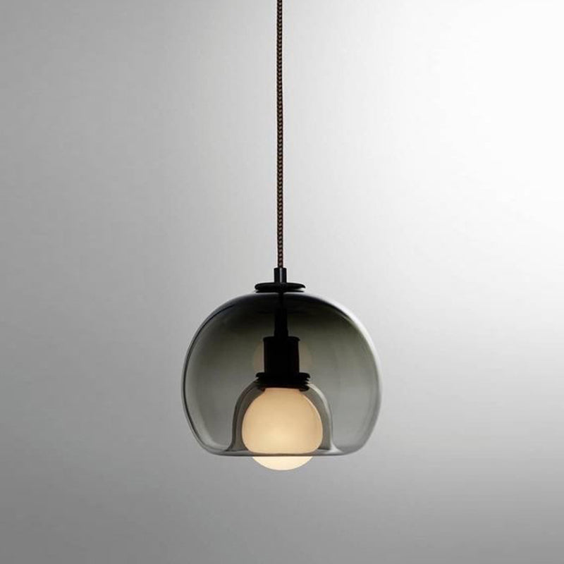 Globe Pendant Light Contemporary Minimalist 1 Light Glass Indoor Hanging Lamp