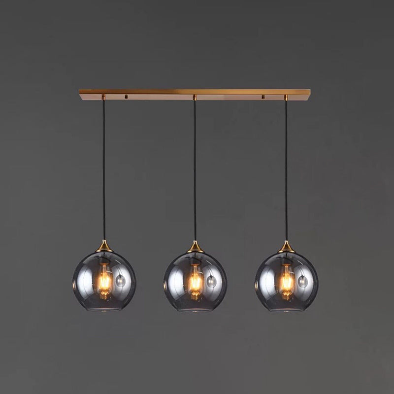 Contemporary Sphere Pendant Lights Blown Glass Hanging Pendant Lights for Bedroom
